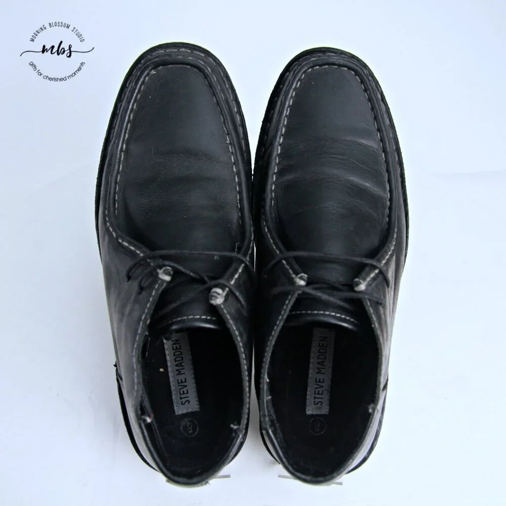 Steve Madden Handler Wallabee Boots‎ Black Men 8